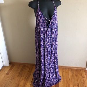 F21 lace up maxi dress